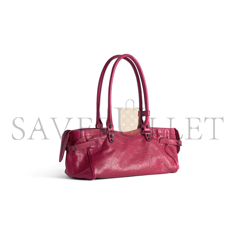 BALENCIAGA WOMEN'S LE CITY BAG EAST-WEST IN FRAMBOISE 8457042ABEK5729 (40*18*15cm) BALENCIAGA WOMEN'S LE CITY BAG EAST-WEST IN FRAMBOISE 8457042ABEK5729 (40*18*15cm)